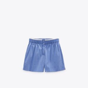 Zara Blue Striped Shorts